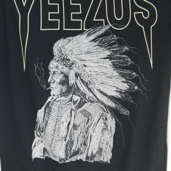 SOLD -Yeezy Tour Smoking Indian Wes Lang Tee Shirt - Picture 4 of 7